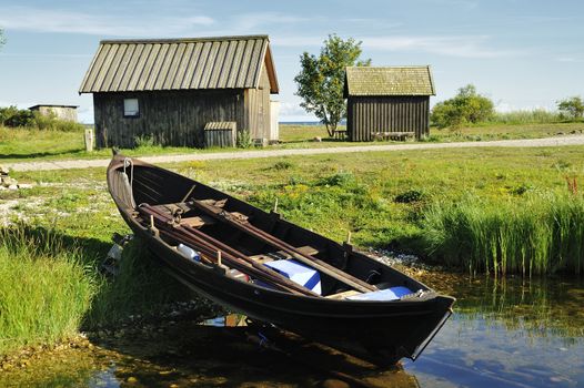 Old fishing village in the Baltic sea