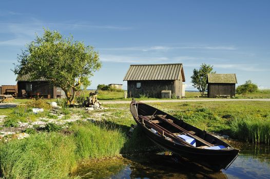 Old fishing village in the Baltic sea