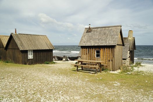 Fishing village in Fårö, Gotland, Sweden.