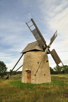 An old windmill, Gotland in Sweden.