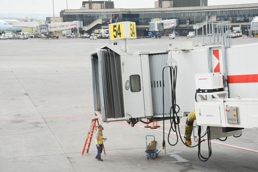Worker at Passenger Ramp