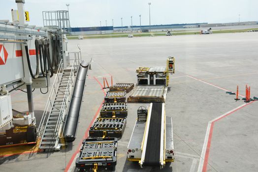 Loading equipment at an airport