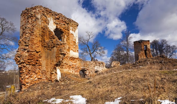   the photo of part of structures. fortress ruins