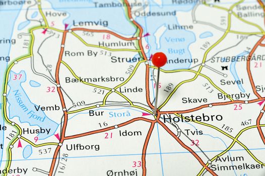 Map of Holsterbro in Denmark