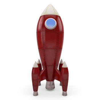Rocket isolated on white background (3D Render)