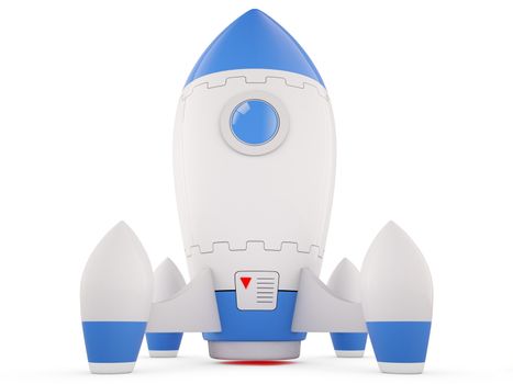 3D illustration of Rocket.