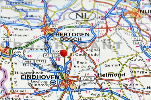 European cities on map series: Eindhoven