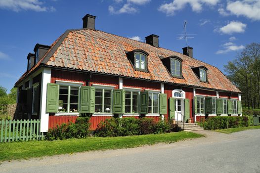 Swedish summer cottage on the countryside.