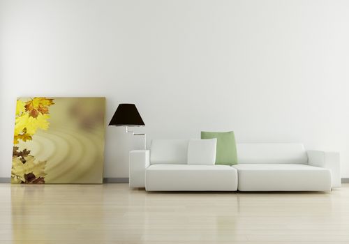 Modern interior (3D render) - Living room