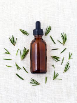 Natural Spa Ingredients  rosemary essential oil for aromatherapy.