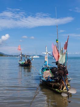 Traditional thai boats at Koh Samui Thailand.