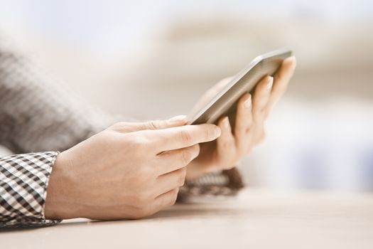 Businesswoman at office working with digital tablet