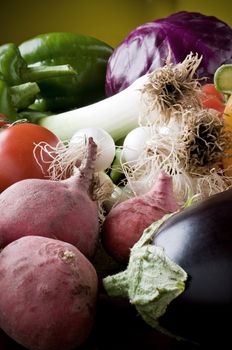 A selection of fresh organic vegetables