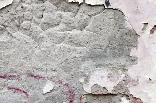 Cracked concrete old wall texture background