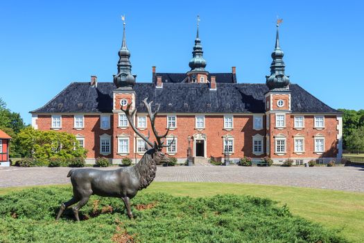 Danish castle in the town of Jægerspris Denmark