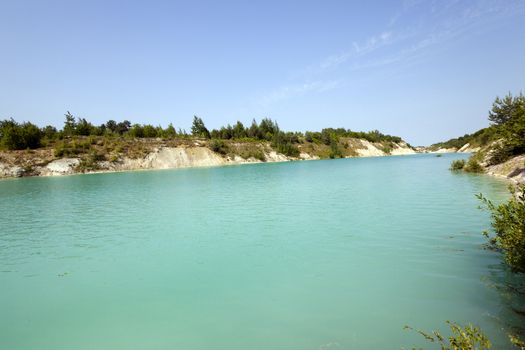   the artificial lake which appeared on cretaceous pits. Belarus