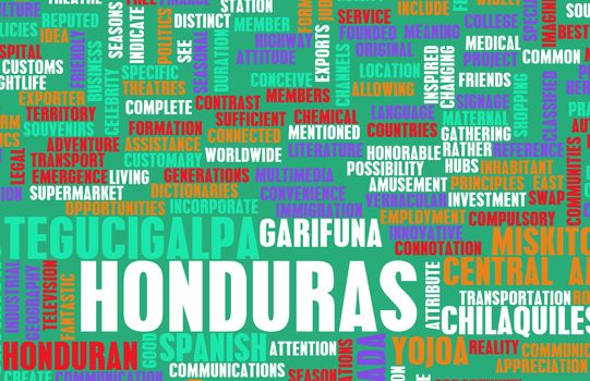 Honduras as a Country Abstract Art Concept