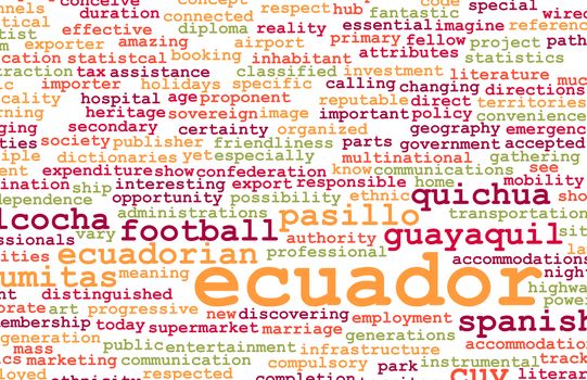 Ecuador as a Country Abstract Art Concept