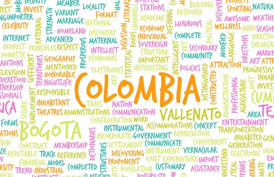 Colombia as a Country Abstract Art Concept