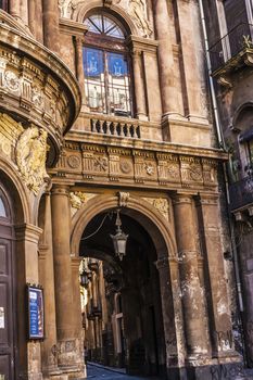 Side view of Teatro Massimo Bellini, Catania, Sicily, Italy