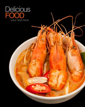 Thai popular soup.Thai Food ,Tom Yum Goong