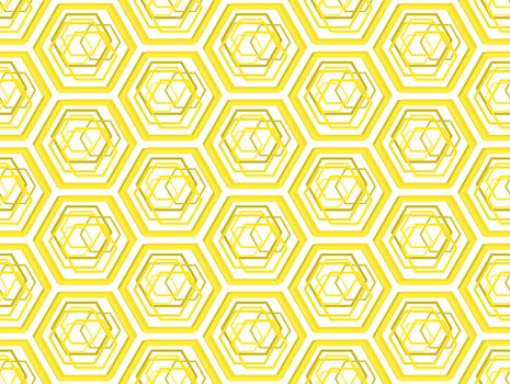 Be honeycombs stylized geometric seamless pattern background