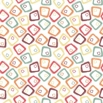 Creative abstract retro pastel colored grunge geometric seamless pattern background