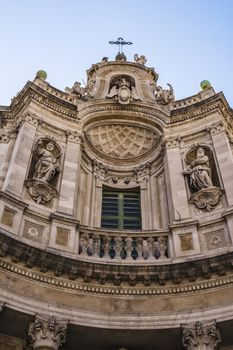 Basilica della Collegiata on via Entnea, Catania, Sicily, Italy