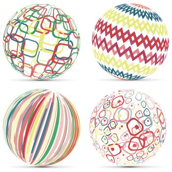 Business creative geometric pattern on 3d sphere logo template