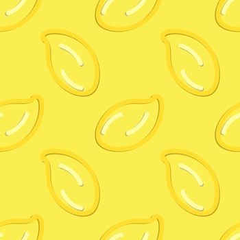 Colored Lemon Seamless Pattern Kid's Style Hand Drawn