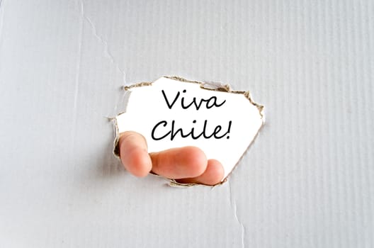 Hand and text concept on the cardboard background