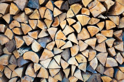 Pile of wooden logs