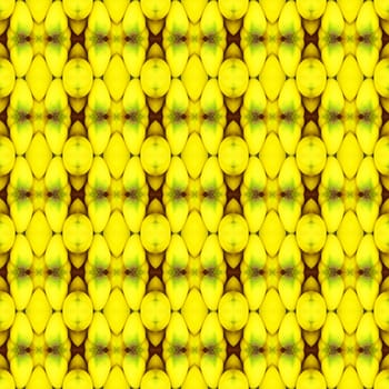 Close up of ripe banana, gold colour seamless use as pattern and wallpaper.