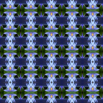 Blue Lotus in full bloom seamless use as pattern and wallpaper.