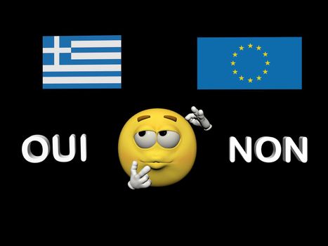 greece referendum and emoticone in questioning