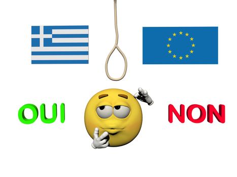 greece referendum and emoticone in questioning