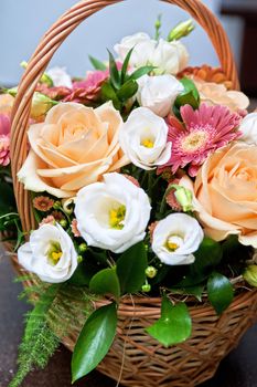 close up of beautiful wedding bouquet
