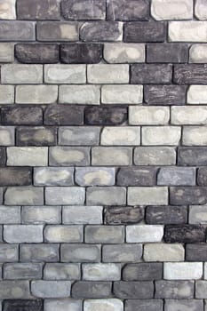 Gray stone brick wall with for background