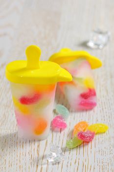 Popsicle Ice Pops with gummy candy