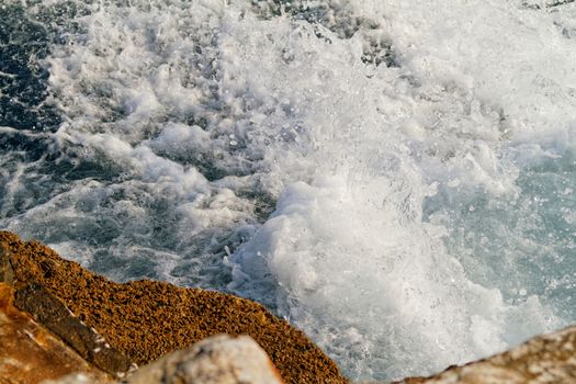 Photo of the beautiful fluctuating sea in Greece