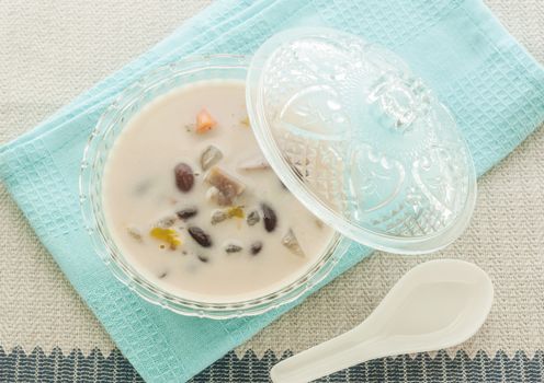 Dessert, Coconut Milk, Traditional Dessert Made From Cereals For Health