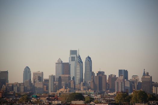Office buildings and skyscrapers of Philadelphia, Pennsylvania city.