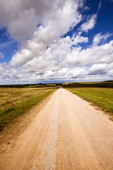  not asphalted selsky road. the road is made of sand