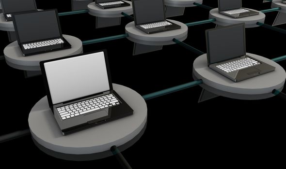 Computer Network and Cloud Computing Servers Art