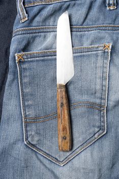 knife in jean