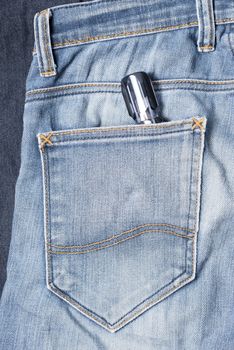 screwdriver in jean pocket pants
