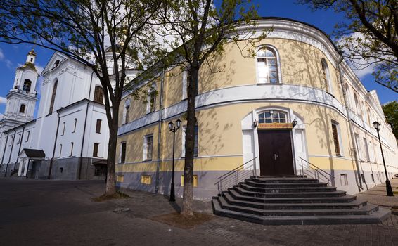   the entrance located from a reverse side orthodox church. Vitebsk, Belarus