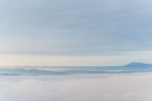 Resort in the mountains and mist.