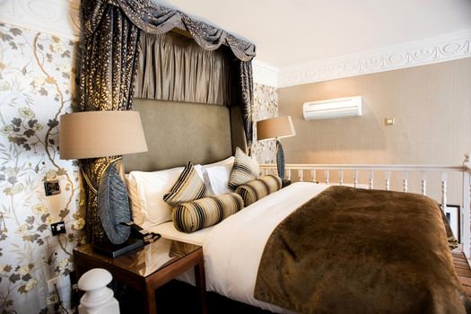 Master luxurious bedroom in elegant home