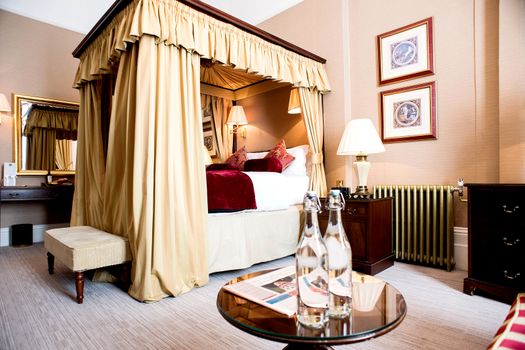 Interior of a classic style bedroom in hotel